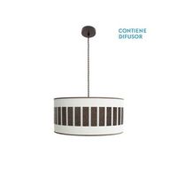 colgante ivanna 2xe27 marronblanco-oxido regx50x50 cm
