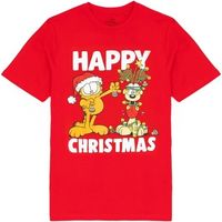 garfield camiseta happy christmas para hombre
