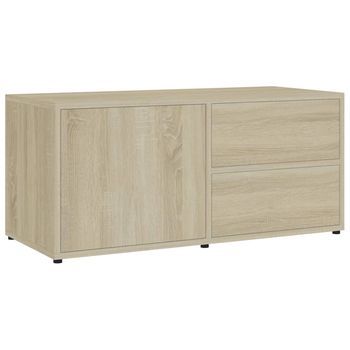 Mueble Tv | Mueble De Salón | Armario Tv Madera Contrachapada Color Roble 80x34x36 Cm