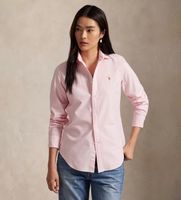 polo ralph lauren para mujer 211891377002 camisa oxford slim rosa 40 casual algodon clasico manga larga