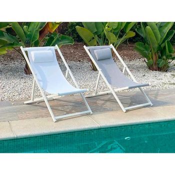Playera Plegable Aluminio Sol Blanca 98x59x96 Cm Majestic