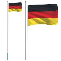 mastil y bandera de alemania aluminio 608 m vidaxl