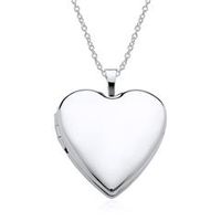 cadena medallon oro blanco 14 quilates grabable corazon
