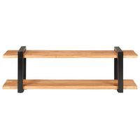 mueble tv  mueble de salon  armario tv de madera maciza de acacia 130x40x40 cm