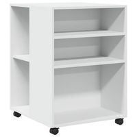 mesa auxiliarmesa de centromesita de centro con ruedas madera ingenieria blanco 55x60x78 cm
