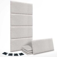 dhome juego de 8 paneles tapizados de tela de lujo pack autoadhesivos para pared acusticos absorbentes proteccion espigas beige 50x50cm x8
