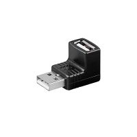 goobay adaptador acodado usb 20 machohembra negro