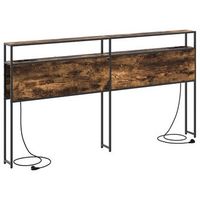 cabecera de almacenamiento con estante roble ahumado 180 cm