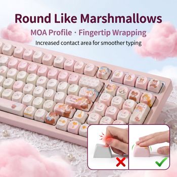 Nuevas teclas PBT de 120 teclas, teclas de altura MOA, juego de teclas PBT de alta calidad, bonitas y duraderas para teclado mecánico con interruptor MX