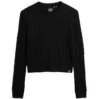 superdry jersey pull fitted cable para mujer