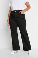 yours vaquero de pata ancha negro mujer curvy y tallas grandes yours