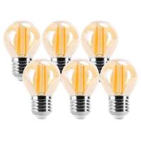 aigostar vintage bombilla led e27 8w equivalente a 64wluz calida 2200k 880lm g45 bombilla filamento ledno regulable6 pieza