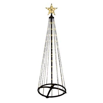 Wellhome Árbol De Navidad Con 370 Luces Led Blancas Cálidas – Altura 210 Cm