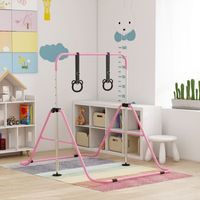 barra de gimnasia para ninos con altura ajustable azul homcom