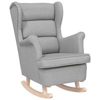 silla de relax  silla mecedora de tela gris nube 74x90x102 cm