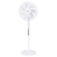 ventilador de pie 16 pulgadas 7 aspas 3 velocidades blanco
