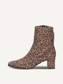 CAPRICE Bootie, beige, made of Textiles with Block heel, Size 41