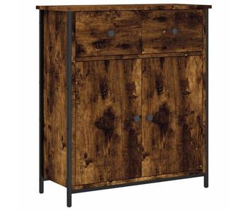 Aparador - mueble de almacenamiento de madera de ingeniería roble ahumado 70x30x80 cm es3632