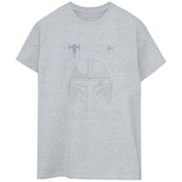 disney camiseta manga larga the mandalorian para mujer