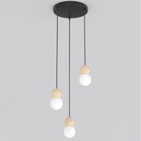lampara colgante bara negro 3 luces