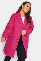 yours abrigo formal de pano rosa mujer curvy y tallas grandes yours