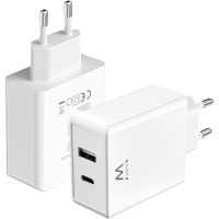 ewent ew1328 cargador usb-c quick charge 45w blanco