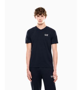 EA7 para hombre. 8NPT27_PJVQZ Camiseta Identity marino (M), Casual, Algodón, Manga corta