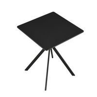 mesa de comedor ankara para 2 personas tablero de mdf lacado 60 x 60 x 75 cm - negro encasa