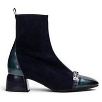 hispanitas botines botin varsovia strech azul para mujer