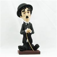 figura charlie chaplin artesanal 20 cms