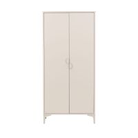 armario de 2 puertas de metal h183cm - beige