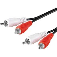 goobay cable de audio 2xrca machomacho 15m negro