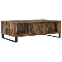 mesa de cafe - mesa de centro madera de ingenieria roble ahumado 104x60x35 cm