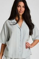 hunkemoller chaqueta lino azul