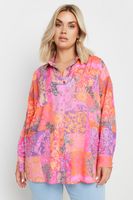 limited collection camisa rosa amplia estampado barroco mujer curvy y tallas grandes limited collection