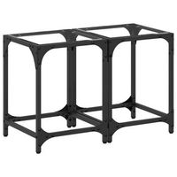 mesa de centro 30x30x40 cm madera tratada acero y vidrio - transparente