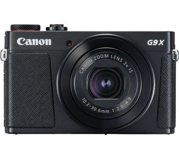 PowerShot G9X MK II Compact Camera with 32 GB SD Card & Case - Black, Black