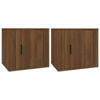 pack 2 uds mesitas de noche  mesa auxiliar  mesilla color roble marron 50x39x47 cm