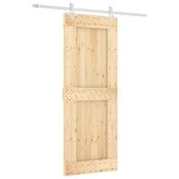puerta corredera natural y blanco 80 x 210 cm vidaxl