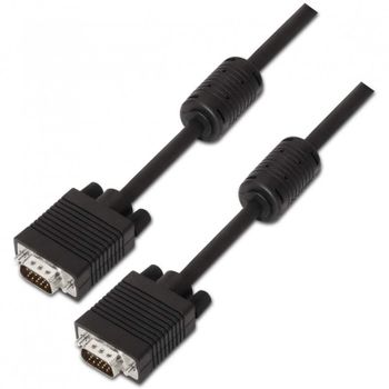 Aisens Cable SVGA con Ferrita Macho/Macho 25m Negro