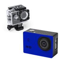 klack camara de accion deportiva full hd 1080p resistente al agua azul