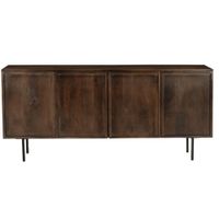 aparador de 4 puertas en madera maciza marron