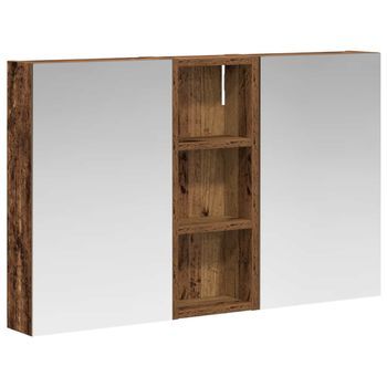 Juego De Muebles De Baño | Armario De Baño Con Estante 3 Piezas 80 X 10,5 X 50 Cm
