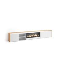 mueble tv trapiche-01 con chimenea electrica y almacenaje