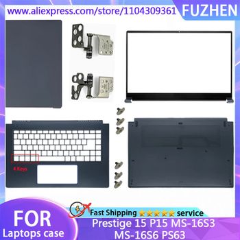 Para Prestige 15 P15 MS-16S3 MS-16S6 PS63 LCD contraportada bisel frontal reposamanos superior cubierta inferior azul