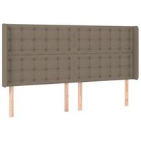 cabecero cama mueble de dormitorio con led de tela 183 x 16 x 118128 cm gris topo m020000915