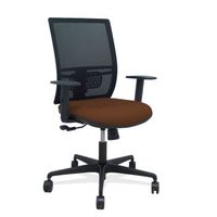 silla yunquera sincro malla negra bali marron oscuro brazo regulable