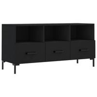 mueble de tv madera de ingenieria negro 102x36x50 cm vidaxl