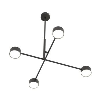 Lámpara de techo feru negro (4 luces)