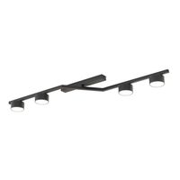 lampara de techo vorn negro 4 luces